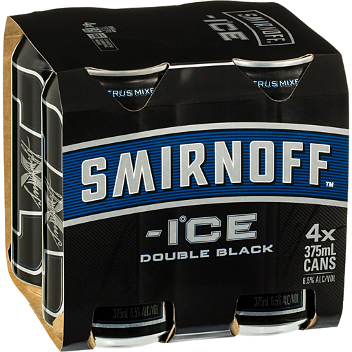Ice Double Black 6.5% 375mL Cans 4 Pack