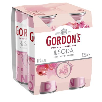 Pink Gin & Soda 250ml Can 4pk