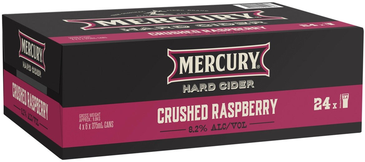 Hard Cider Crushed Raspberry 375mL Carton