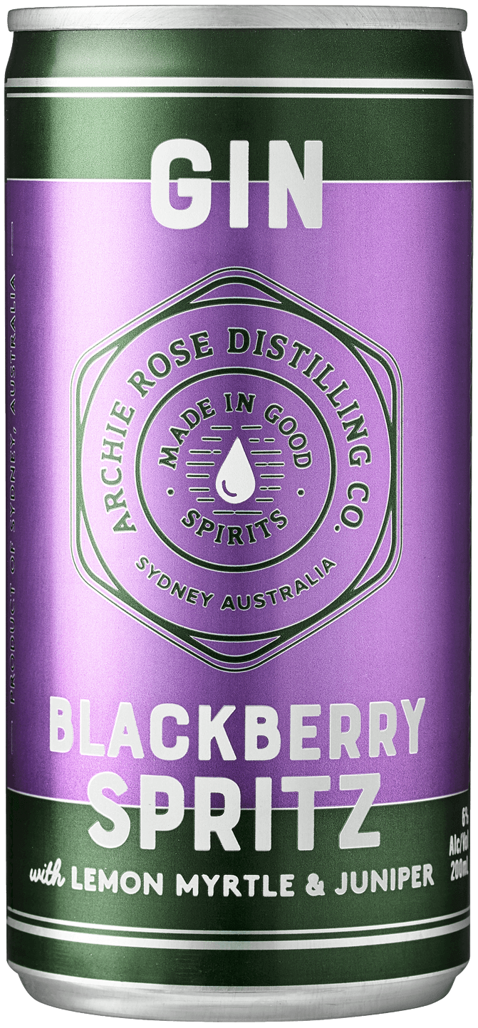 Gin Blackberry Spritz with Lemon Myrtle and Juniper 200mL 4 Pack