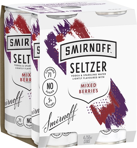 Seltzer Mixed Berries 4 Pack