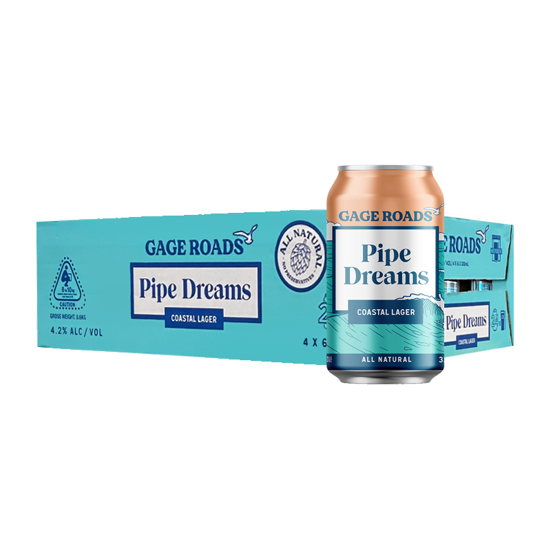 Pipe Dreams Coastal Lager Can 330mL 24 Pack Carton