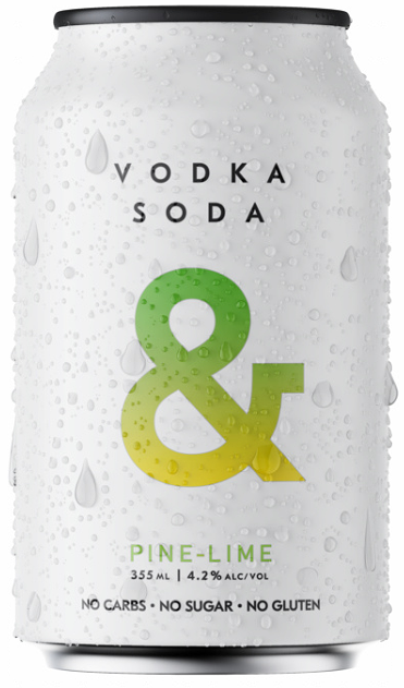 Vodka & Soda Pine Lime 375mL 16 Pack