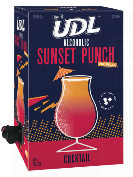 Alcoholic Sunset Punch Tropical 2 Litre Cask