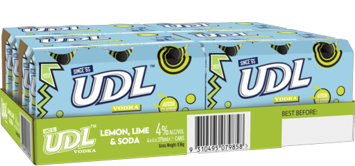 Vodka Lemon Lime & Soda Cans 375mL Carton