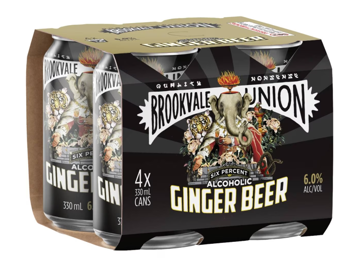 Brookvale Union Ginger Beer 6% 4 Pack | Liberty Liquors