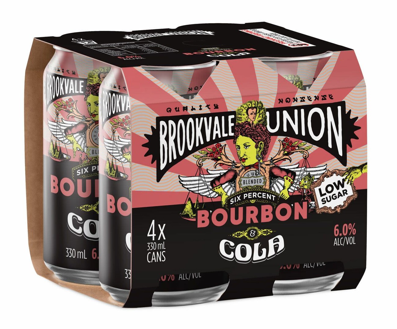 Brookvale Union Bourbon & Cola 330mL 4 Pack | Liberty Liquors