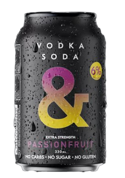 Vodka Soda & Black Passionfruit Can 4 Pack