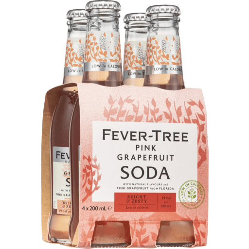 Pink Grapefruit Soda 4 Pack