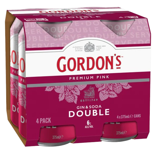 Pink Gin & Soda Double 4 Pack